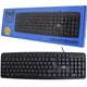 Evo Labs USB Wired Keyboard - Full Size UK QWERTY 107 Key Black
