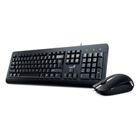 Genius KM-160 Wired Keyboard Mouse Combo - Spill-Resistant UK Layout