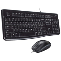 Logitech MK120 Wired Keyboard Mouse Combo - Spill-Resistant USB