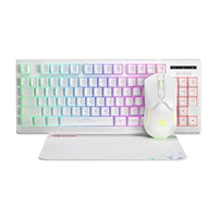 Marvo CM310 White TKL Gaming Bundle - 87-Key RGB Keyboard & Mouse
