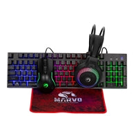 Marvo Scorpion CM416 RGB Gaming Bundle 4-in-1 Wired UK Keyboard Set