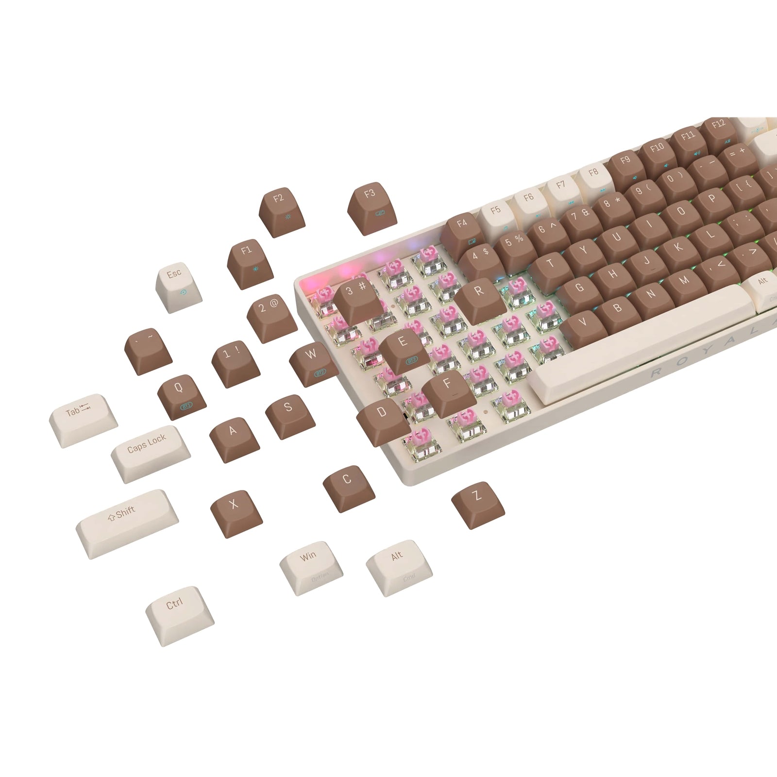 Royalaxe R87 TKL Hot-Swappable Mechanical Keyboard - 89 Key RGB UK