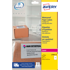 Avery L7996-25 Waterproof Labels 25 sheets - 2 Labels per Sheet