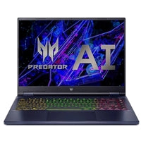 Acer Predator Helios Neo 14 AI gaming laptop, RTX 4060, 16GB RAM, 512GB SSD, with colorful keyboard and sleek design.