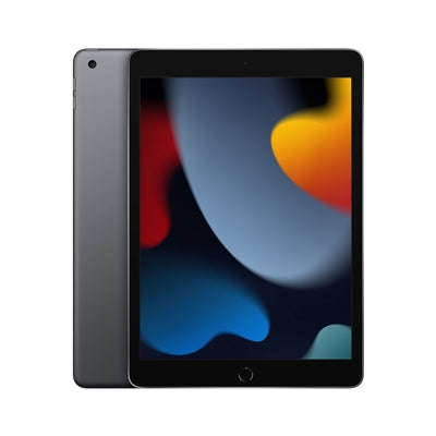 Premium refurbished Apple iPad 10.2-inch, 9th Gen, 64GB, Space Grey, featuring A13 Bionic chip and WiFi connectivity.