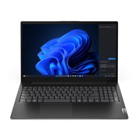 Lenovo V15 G5 laptop with 15.6-inch Full HD screen, Intel Core i5, 16GB RAM, 512GB SSD, Windows 11 Pro, black design.