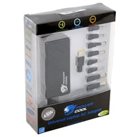 Powercool 65W Universal Laptop Adapter - 8 Tips Auto Voltage Black