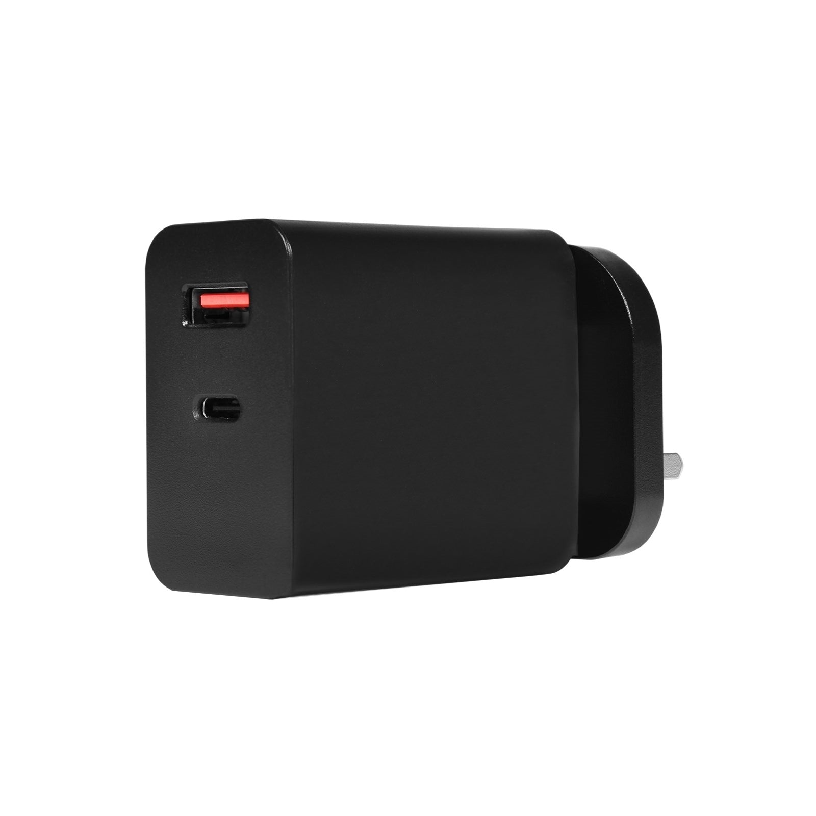 Powercool 65W GaN Dual USB-C Fast Charger with 1.7m Cable - Black