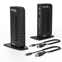 Plugable UD-6950Z USB-C Docking Station - Dual 4K DisplayLink 10-Port