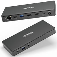 Plugable USB-C Dual HDMI Dock 4K 60Hz 65W PD Desktop Station