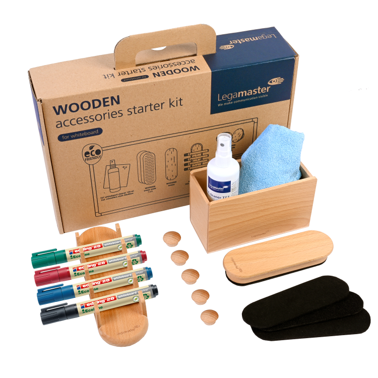 Legamaster WOODEN Whiteboard Accessory Set 17-piece