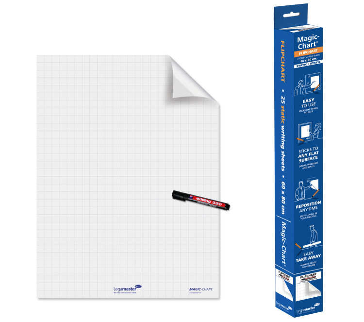 Legamaster Magic-Chart Gridded Flipchart Foil 60x80cm