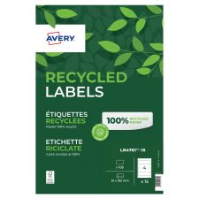 Avery LR4761-15 Recycled Filing Labels 15 sheets - 4 Labels per Sheet