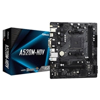 ASRock A520M-HDV AM4 Micro-ATX Motherboard - DDR4, 6-Phase Power