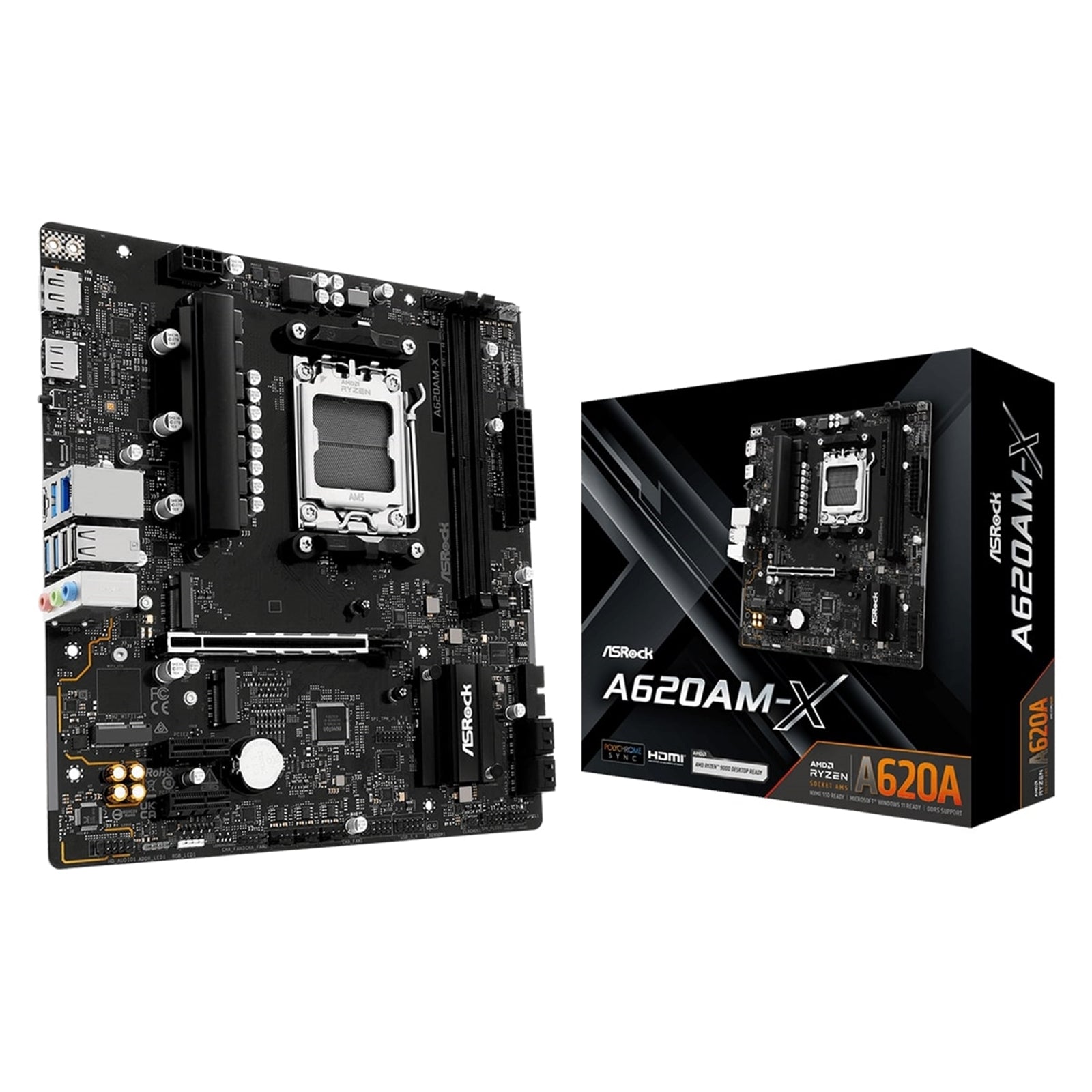 ASRock A620AM-X AM5 Micro ATX Motherboard DDR5 WiFi 6E 2.5G LAN
