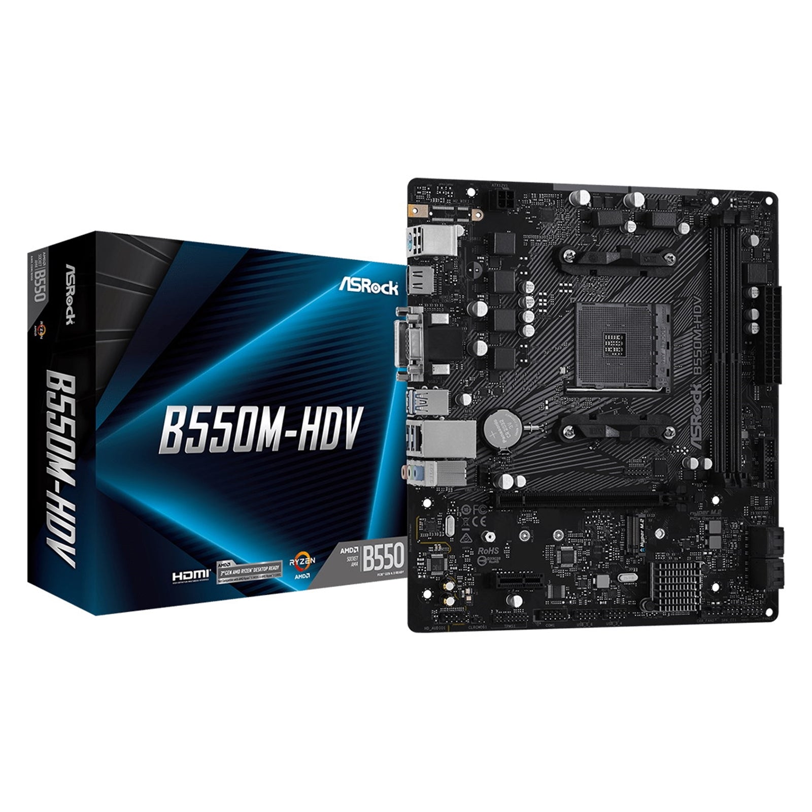 ASRock B550M-HDV AM4 Micro-ATX Motherboard PCIe 4.0 DDR4 HDMI