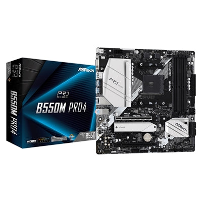 ASRock B550M Pro4 AM4 Micro-ATX Motherboard - PCIe 4.0 DDR4 128GB