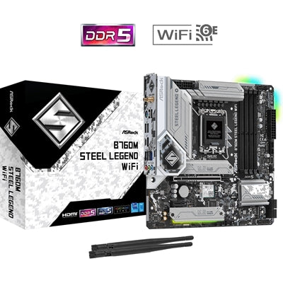 ASRock B760M Steel Legend WiFi Micro-ATX Motherboard DDR5 PCIe 5.0