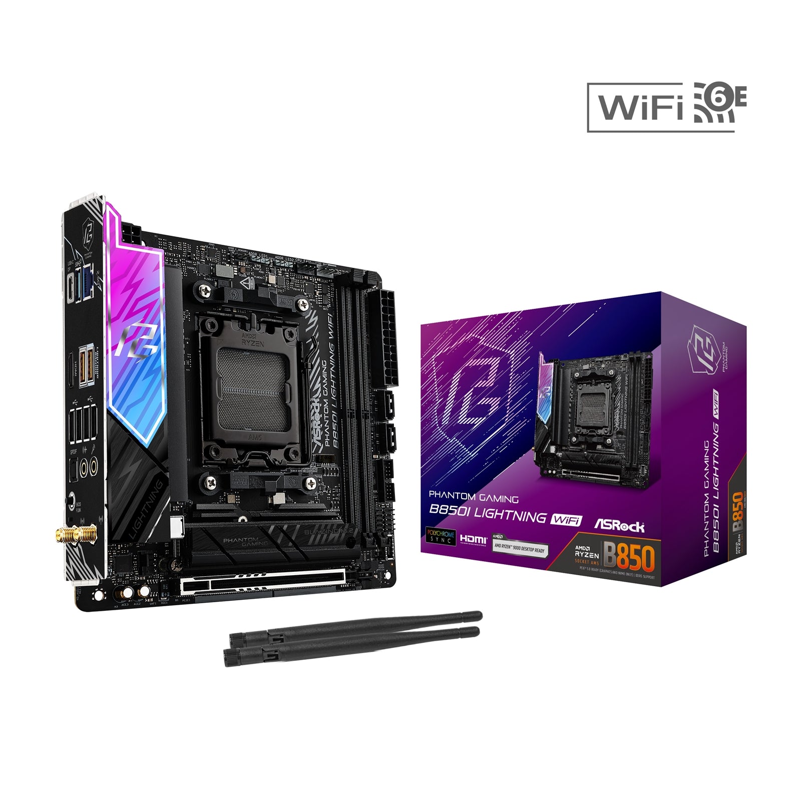 ASRock B850I Lightning WiFi Mini-ITX AM5 Motherboard PCIe 5.0 DDR5