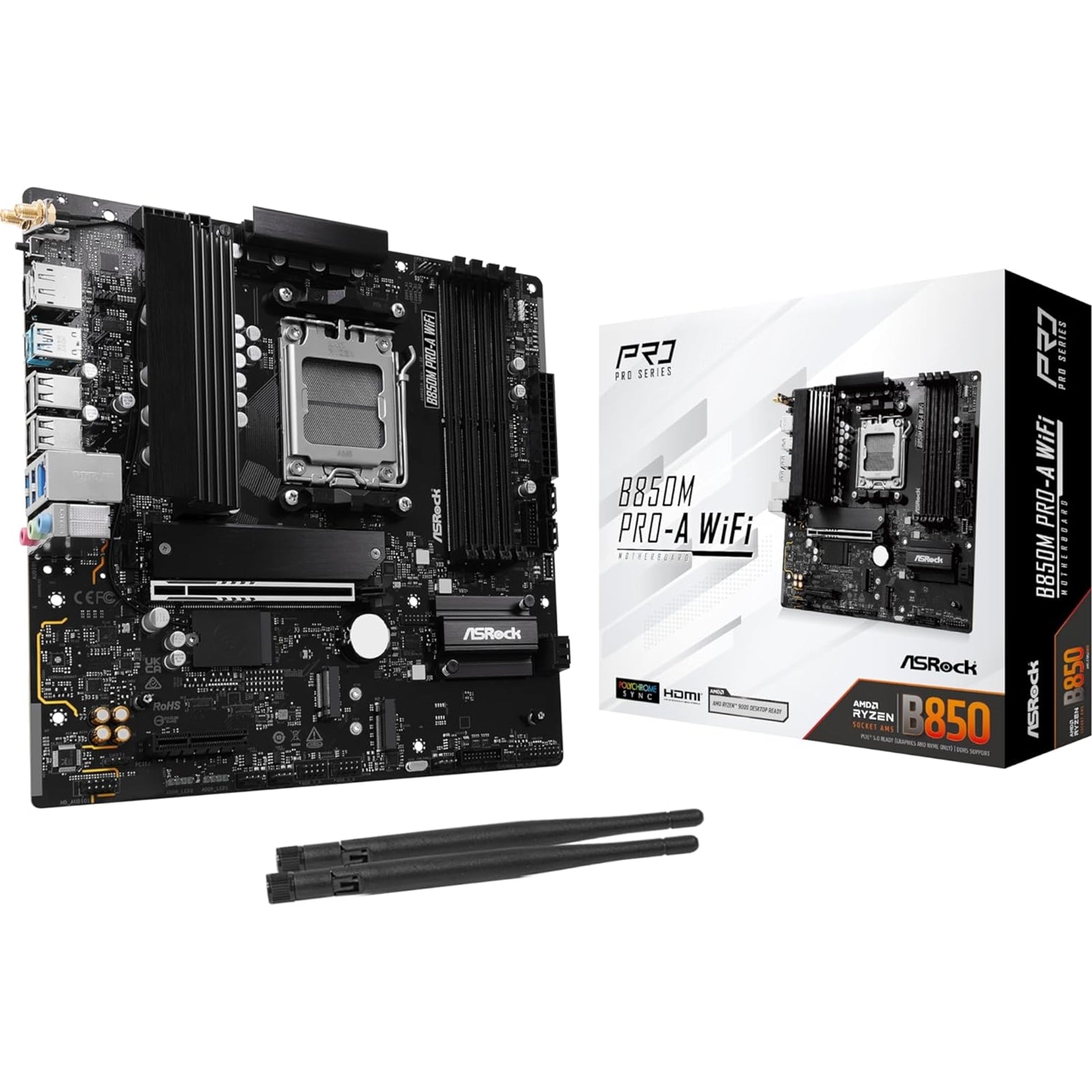 ASRock B850M Pro-A WiFi AM5 Micro-ATX Motherboard DDR5 PCIe 5.0