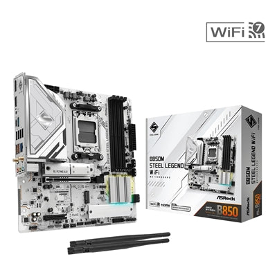 ASRock B850M Steel Legend WiFi 7 AM5 Micro-ATX Motherboard DDR5