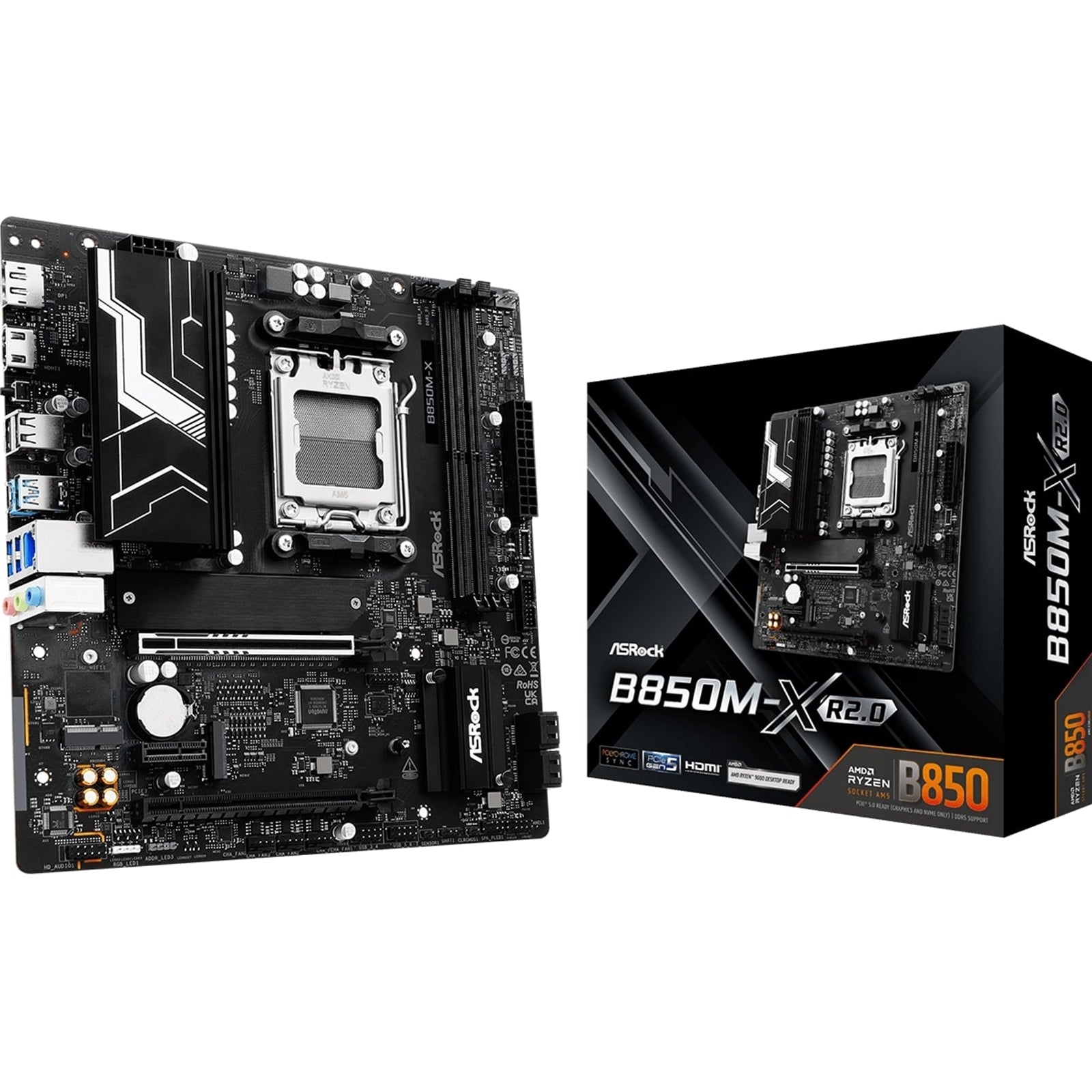 ASRock B850M-X AM5 Micro-ATX Motherboard DDR5 PCIe 5.0 2.5GbE