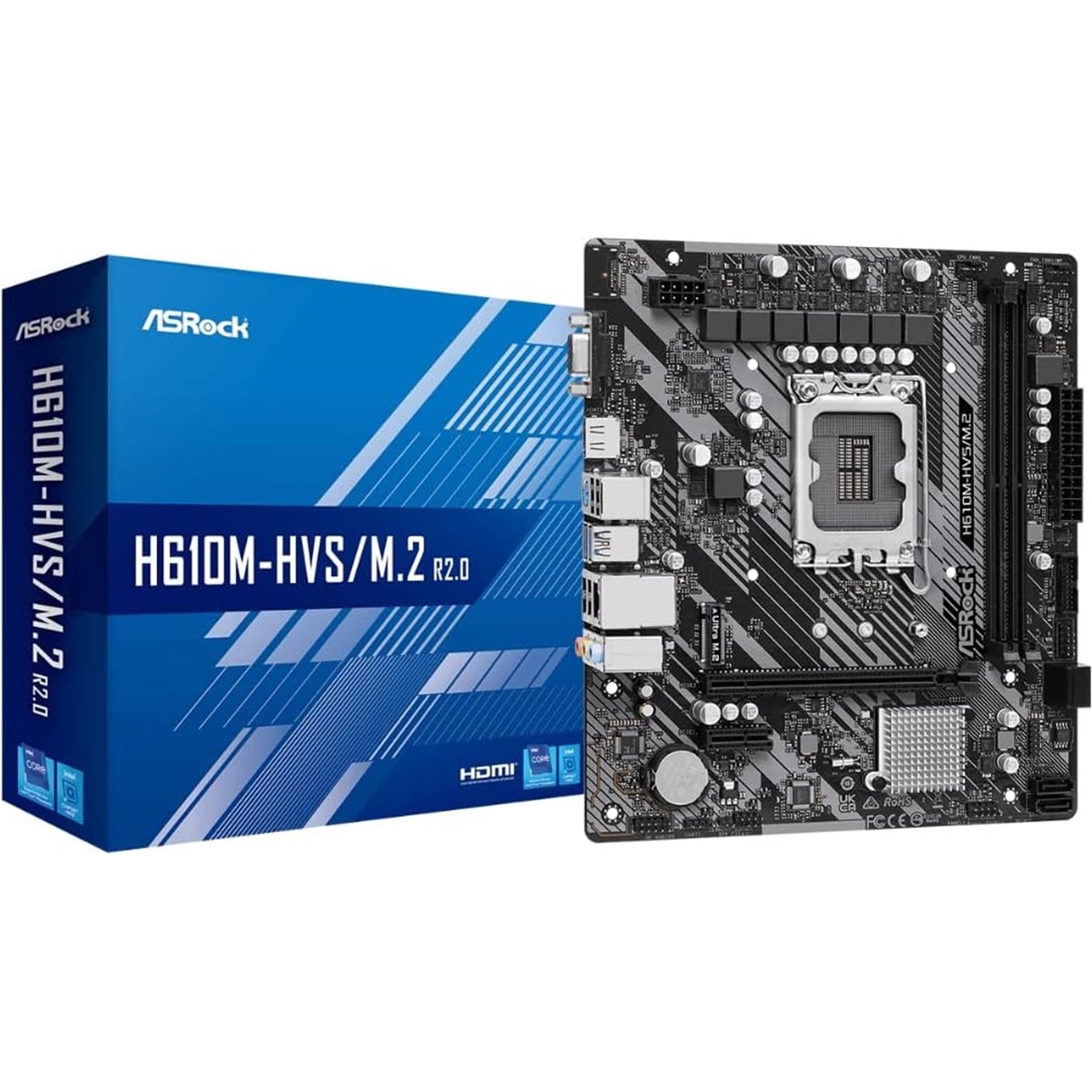 ASRock H610M-HDV/M.2 R2.0 LGA1700 Micro-ATX Motherboard DDR4