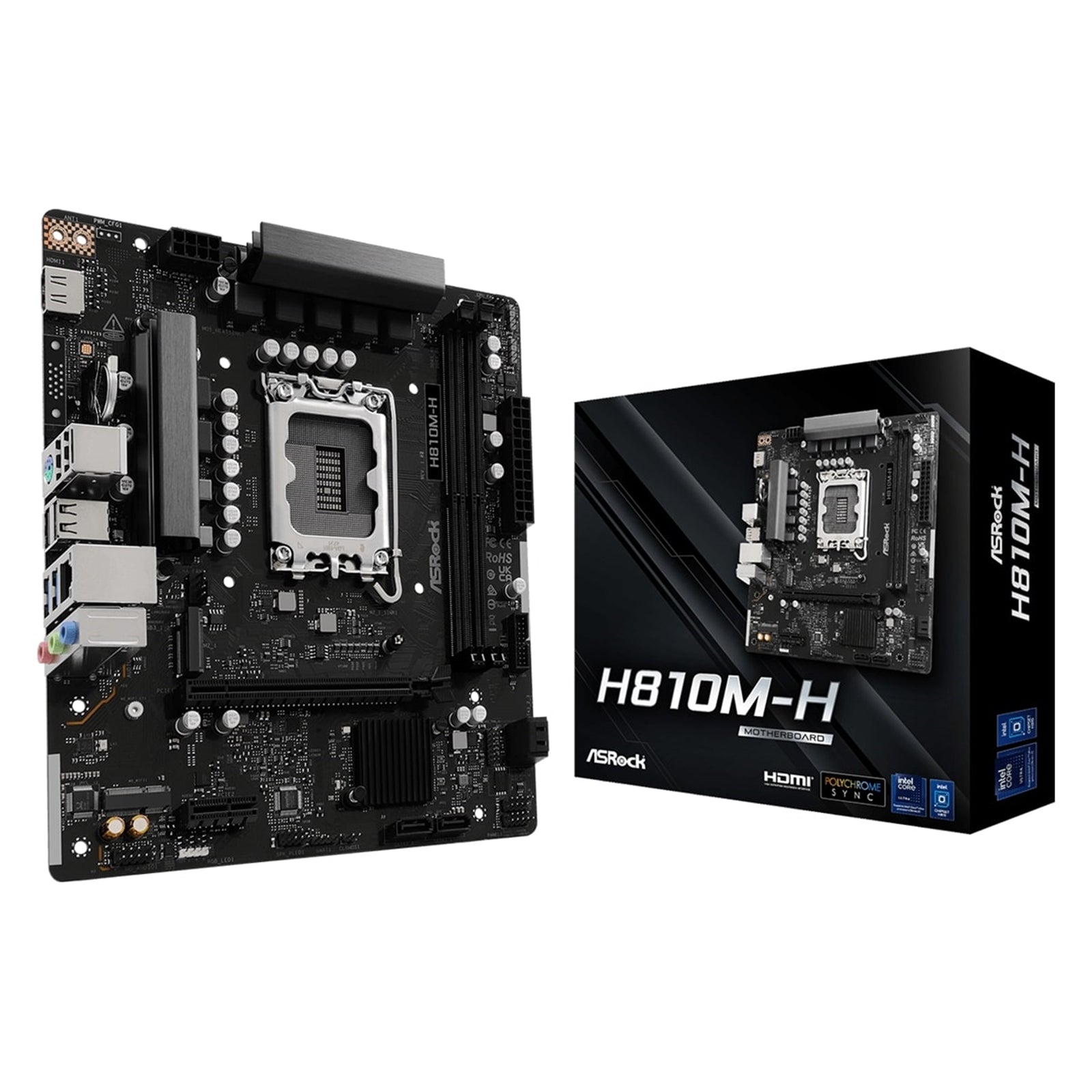 ASRock H810M-H LGA1851 Micro ATX Motherboard DDR5 6400MHz Intel
