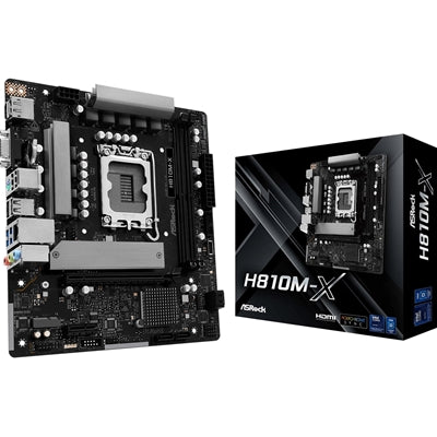ASRock H810M-X LGA1851 Micro ATX Motherboard DDR5 6400MHz 2.5G LAN