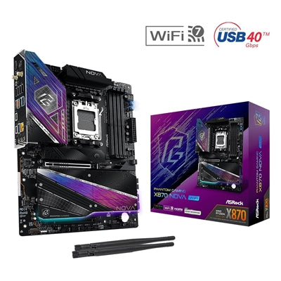 ASRock X870 Nova WiFi AM5 ATX Motherboard DDR5 8400MHz USB4 WiFi 7