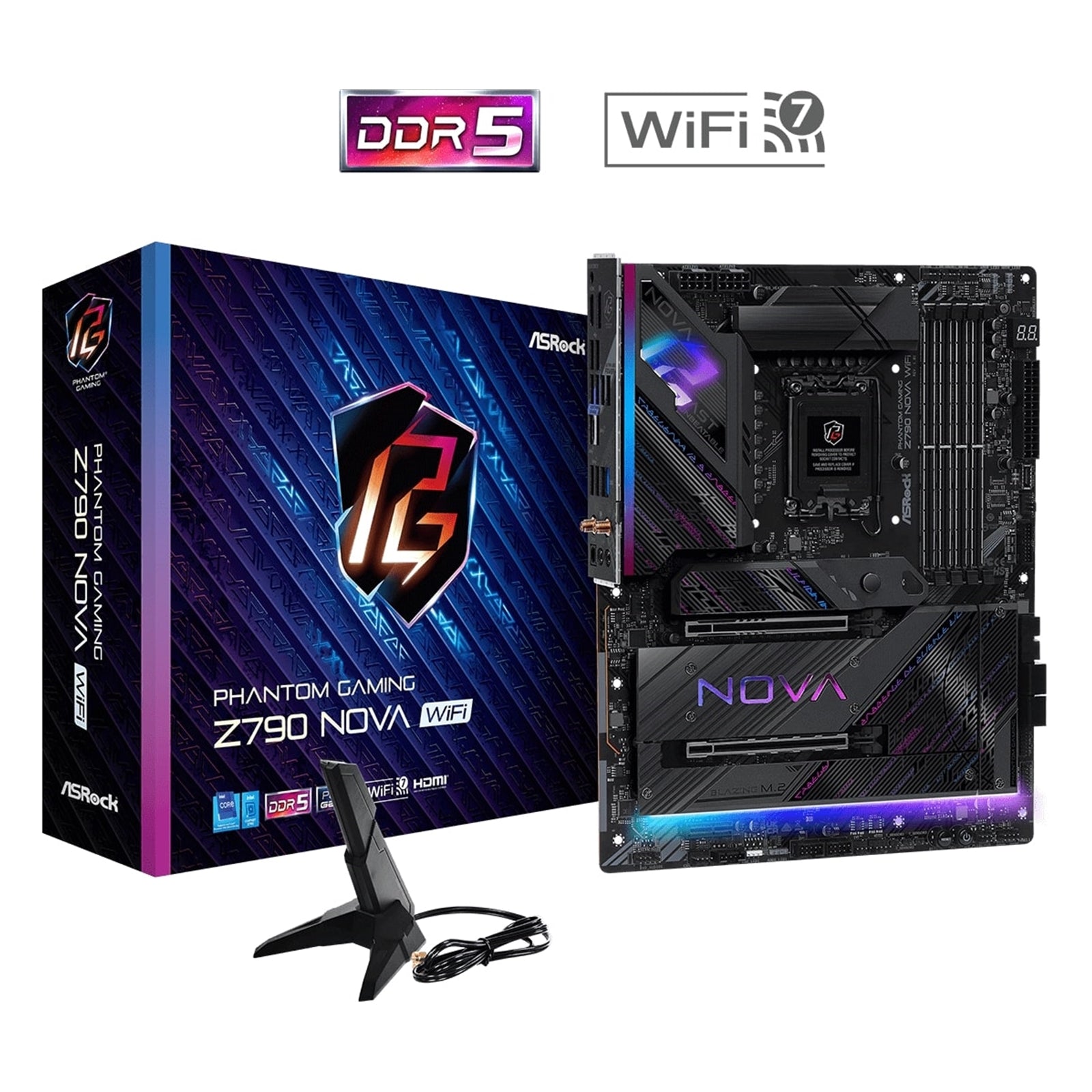ASRock Z790 Nova WiFi 7 ATX Motherboard LGA1700 DDR5 PCIe 5.0