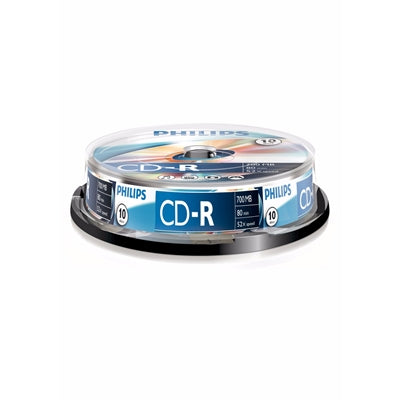 Philips CD-R 700MB 52X Recordable Discs - 10 Pack Spindle