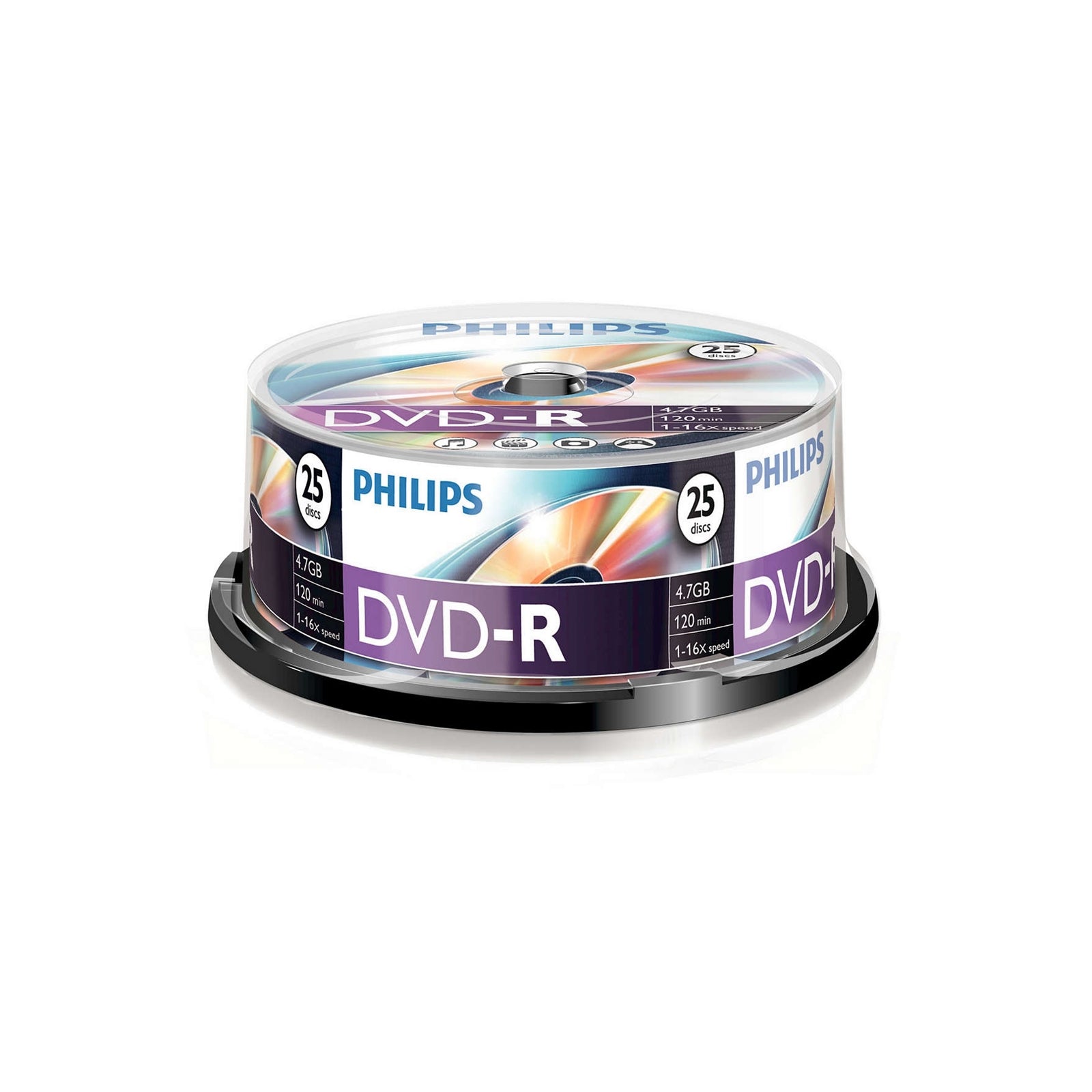 Philips DVD-R 16X 4.7GB 25-Pack Spindle - Recordable Blank Discs
