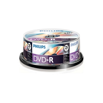 Philips DVD-R 16X 4.7GB 25-Pack Spindle - Recordable Blank Discs