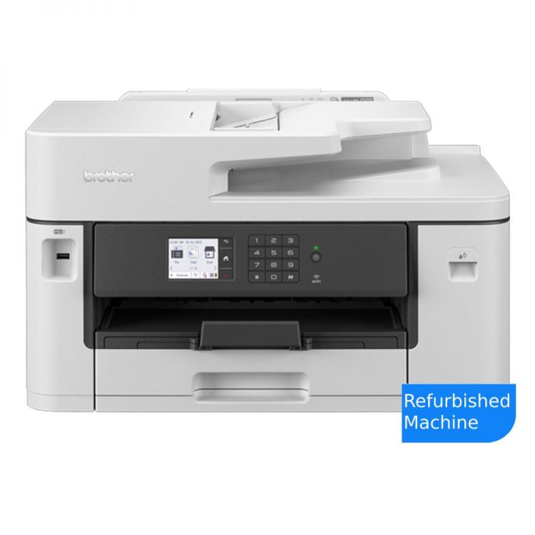 Brother MFC-J5340DWE multifunction printer, compact design with printing, scanning, and copying features, refurbished