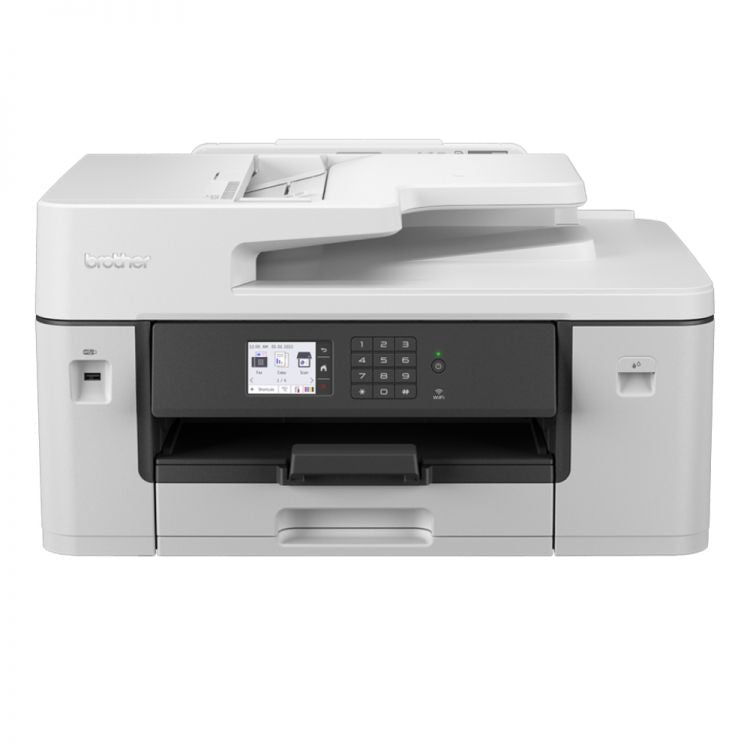 Brother MFC-J6540DW A3 inkjet multifunction printer with wireless capabilities and compact design.