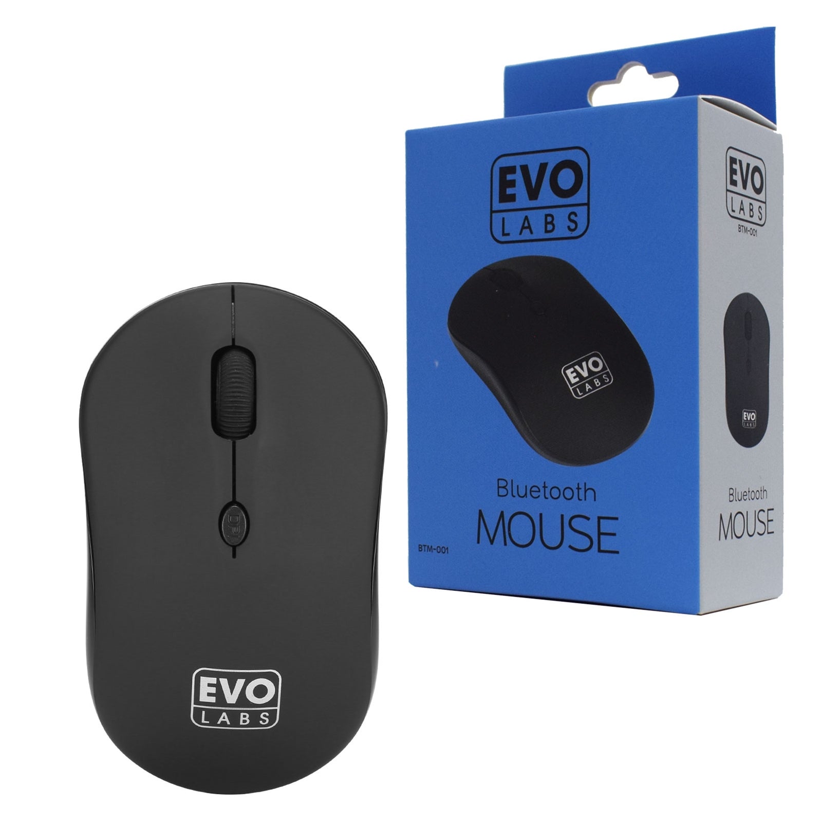Evo Labs Bluetooth Wireless Mouse 800 DPI Optical Matte Black