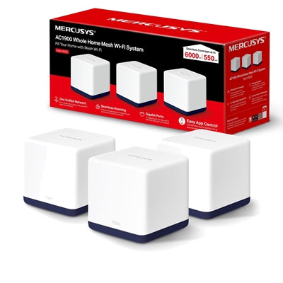 Mercusys Halo H50G AC1900 Mesh WiFi System 3-Pack - 6000 sq ft
