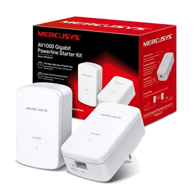Mercusys MP500 AV1000 Gigabit Powerline Adapter Kit - UK Plug