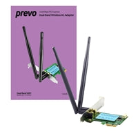 Prevo AC1200 Dual Band WiFi Adapter PCIe 1200Mbps with Antennas