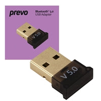 Prevo Bluetooth 5.0 USB Adapter - Compact Wireless Dongle 20m Range
