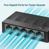TP-Link LS1005G 5-Port Gigabit Switch - Unmanaged Desktop Network Hub