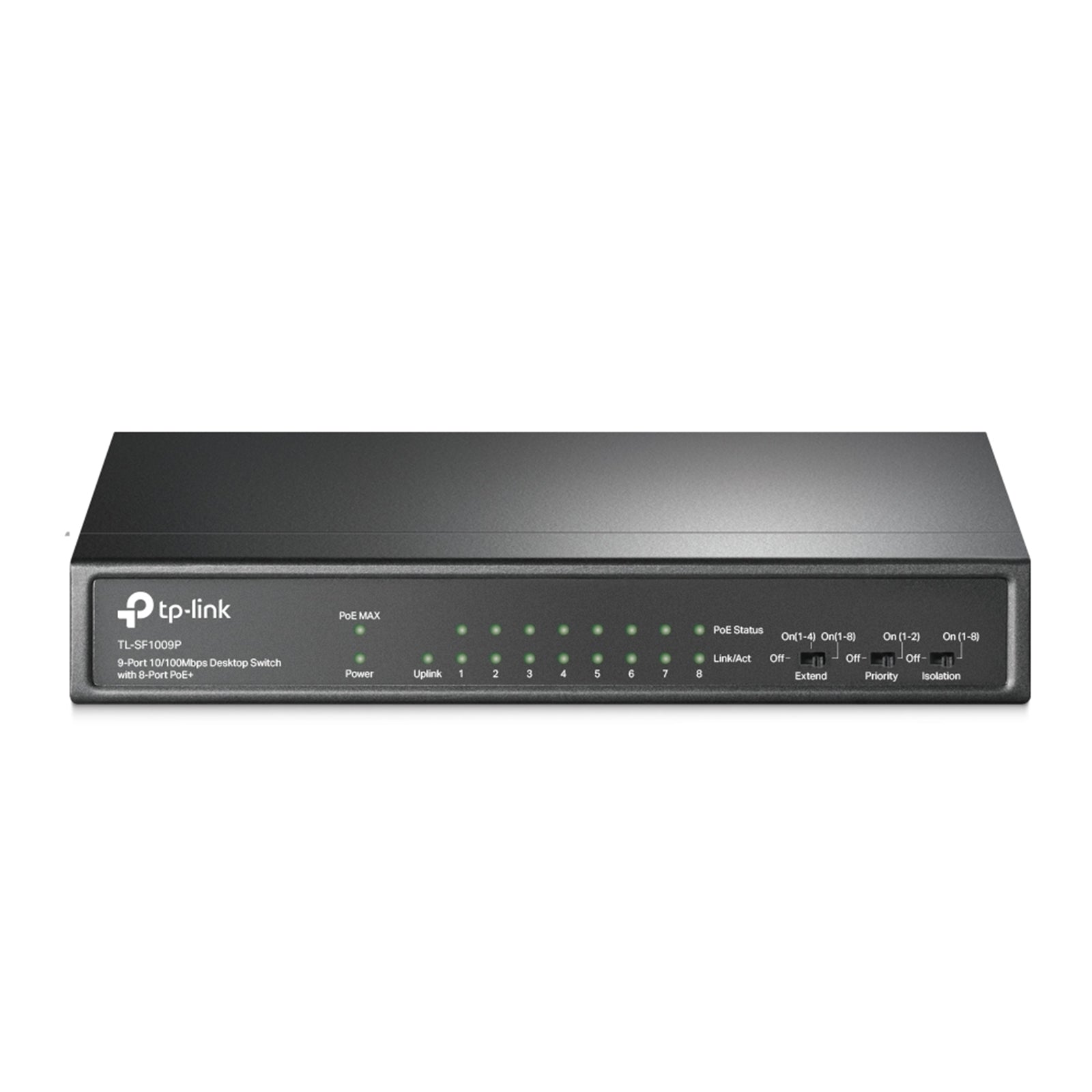 TP-Link TL-SF1009P 9-Port PoE+ Switch Metal Desktop 65W 8-Port