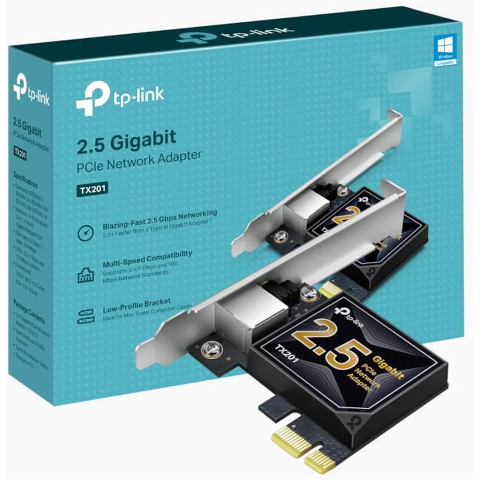 TP-Link TX201 2.5G PCIe Network Adapter - Low-Profile Bracket