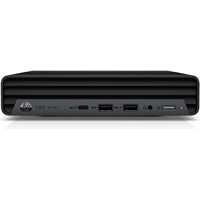 HP Pro Mini 400 G9 Desktop in black, Intel Core i3-13100T, 8GB RAM, 256GB SSD, featuring various ports.