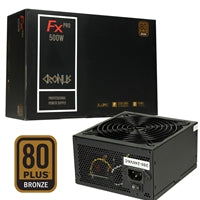 CRONUS FX PRO 500W PSU - 80 PLUS Bronze ATX Power Supply, Black