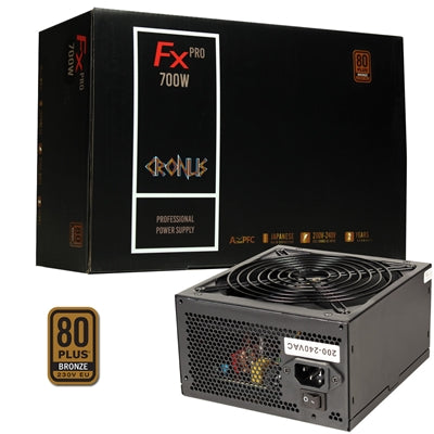 CRONUS FX PRO 700W PSU 80 Plus Bronze Non-Modular ATX Black Cables
