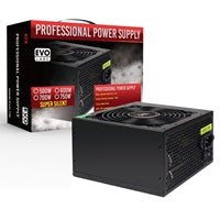 EVO LABS 750W ATX PSU - 120mm Silent Fan, Non-Modular, Black, PFC