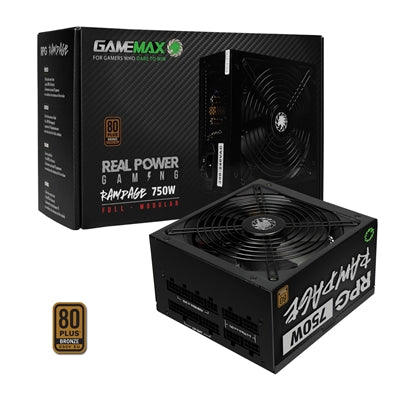 Gamemax RPG Rampage 750W Fully Modular 80 Plus Bronze PSU - Black