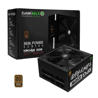 GameMax RPG Rampage 850W Fully Modular 80 Plus Bronze PSU - Black